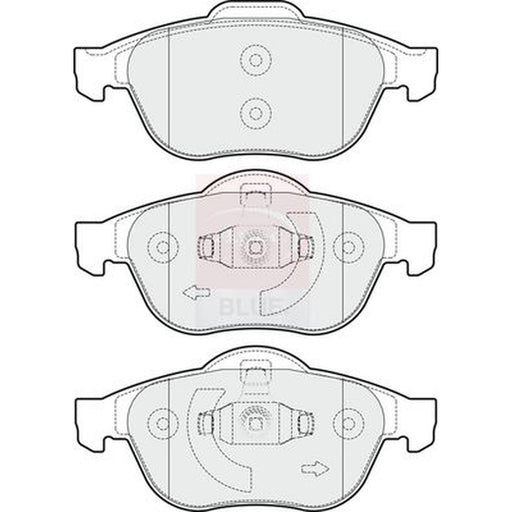 Apec Front Brake Pad Set fits Renault Grand Scénic II 2004-2009 1.5 1.6 1.9 2.0