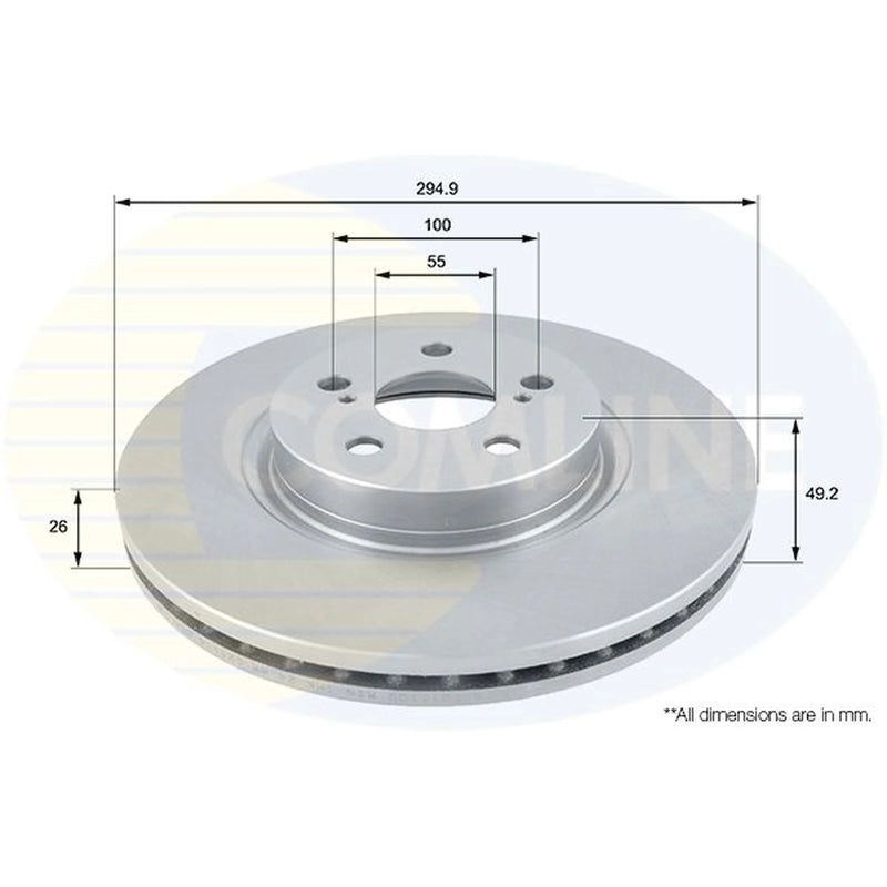 Comline Front & Rear Brake Discs & Pads fits Toyota Avensis 2003-2008 2.0 2.4
