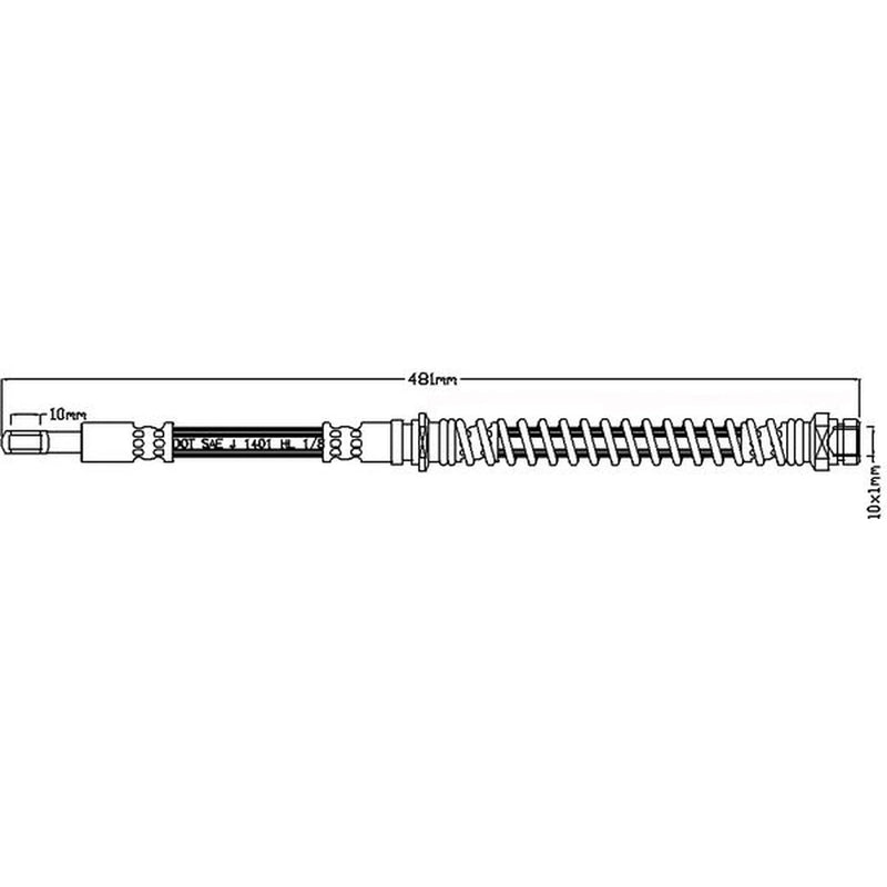 Juratek Brake Hydraulic Hose Line Front fits Mitsubishi Carisma 1995-2006