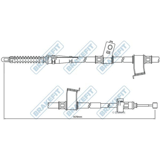 Apec Handbrake Cable Left Rear fits Kia Cee'D 2006-2012 1.4 1.6 2.0