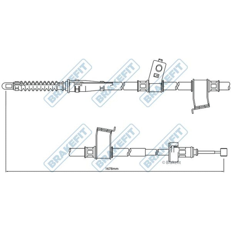 Apec Handbrake Cable Left Rear fits Kia Cee'D 2006-2012 1.4 1.6 2.0