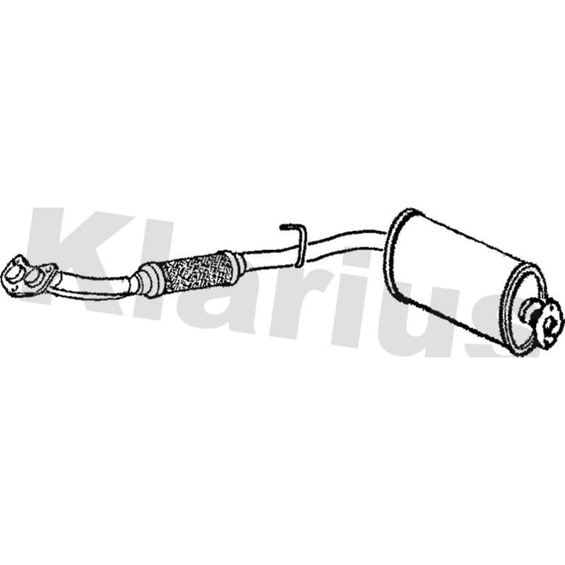 Klarius Box With Front Pipe Front fits Toyota MR2 I 1984-1990 1.6