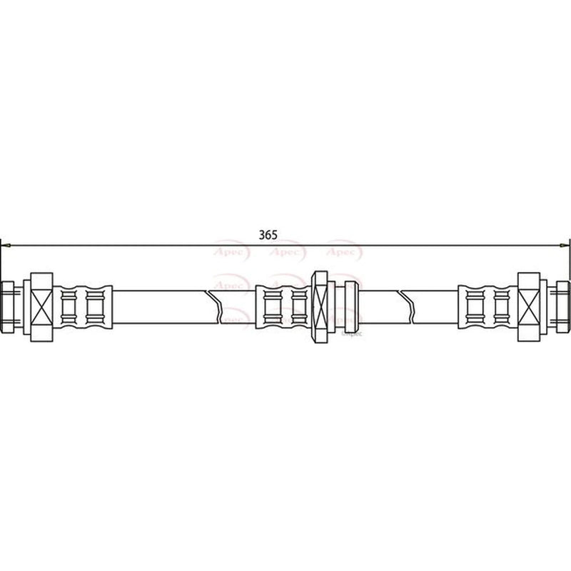 Apec Brake Hydraulic Hose Line Rear HOS3380