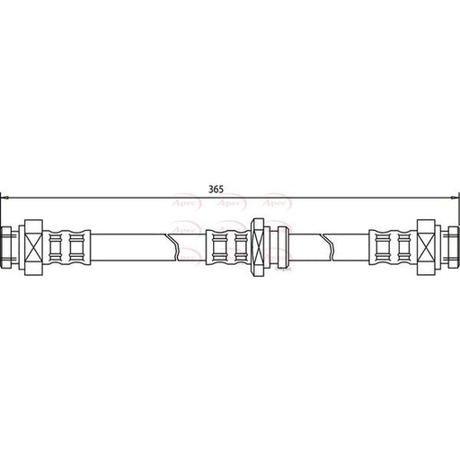 Apec Brake Hydraulic Hose Line Rear fits Suzuki Swift 1990-2005 1.0 1.6