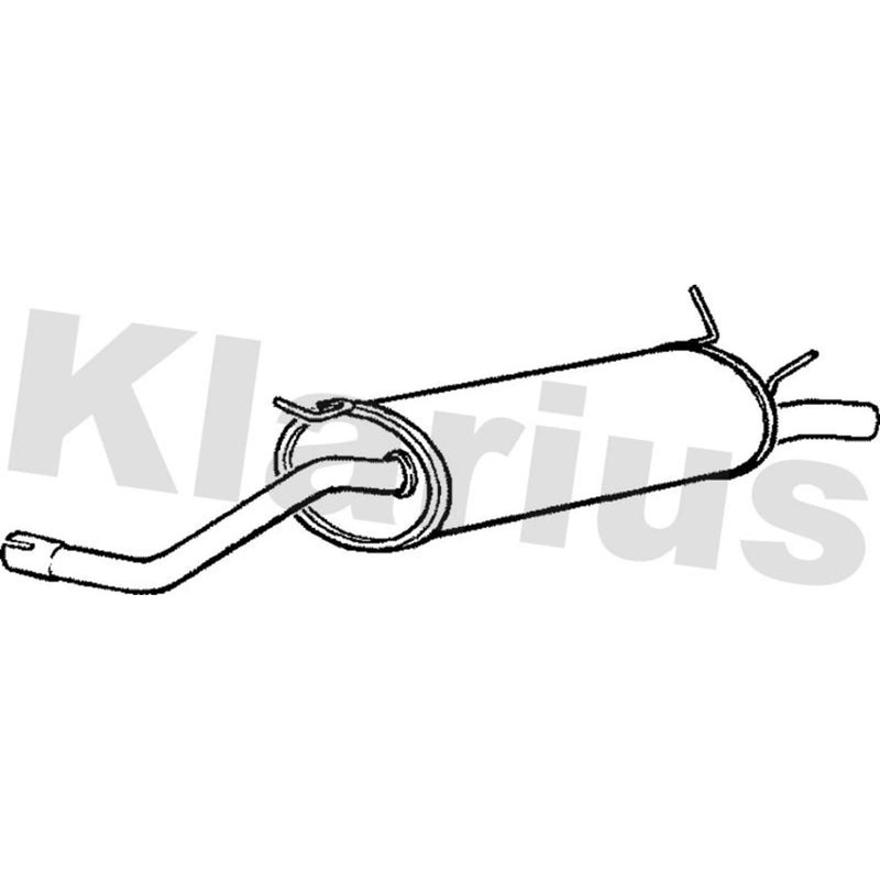 Klarius Box With Tail Pipe Rear fits Renault Megane I 1996-2003 1.6 2.0