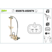 Valeo Electric Window Regulator Lifter Left Front 850978