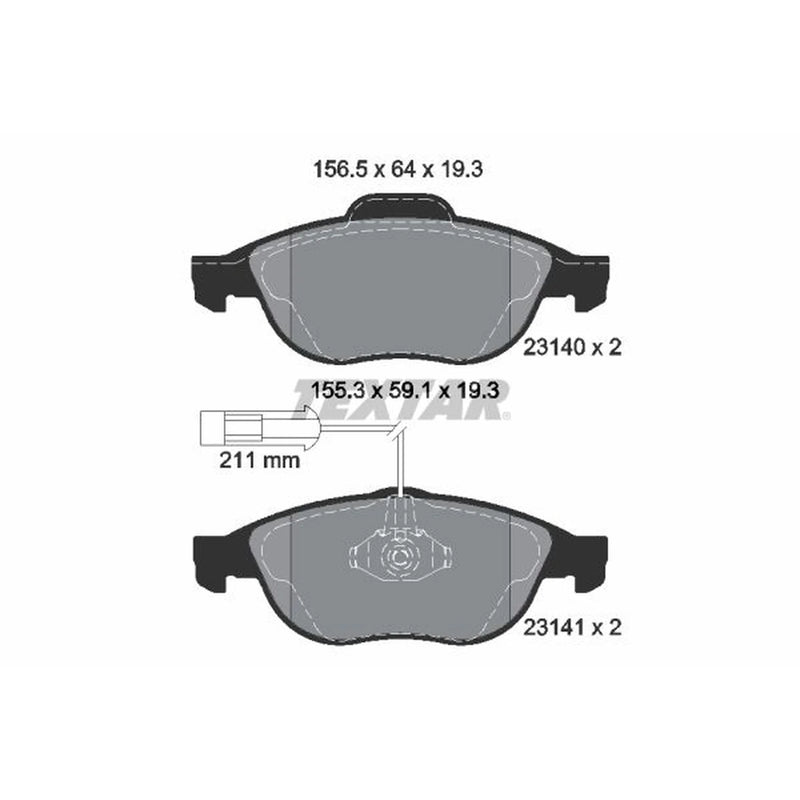 Textar Front Brake Pad Set 2314002