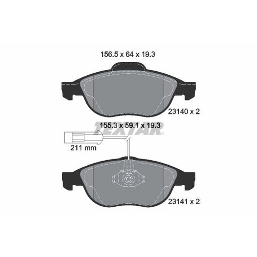 Textar Front Brake Pad Set 2314002