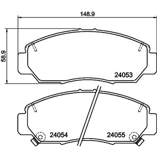 DON Front Brake Pad Set fits Honda Fr-V 2004-2009 1.7 1.8 2.0 2.2