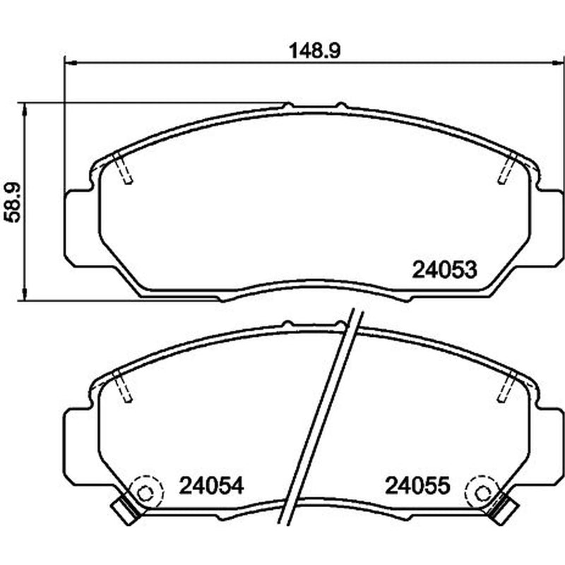 Mintex Front Brake Pad Set fits Honda Fr-V 2004-2009 1.7 1.8 2.0 2.2