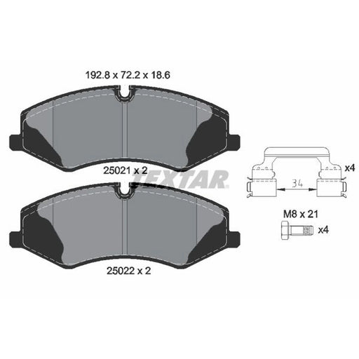 Textar Front Brake Pad Set 2502101