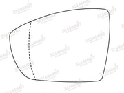 Summit Stick-On Standard Mirror Glass fits Ford Galaxy, S Max 06 on Kuga 08 on LHS Summit - Bars 4 Cars