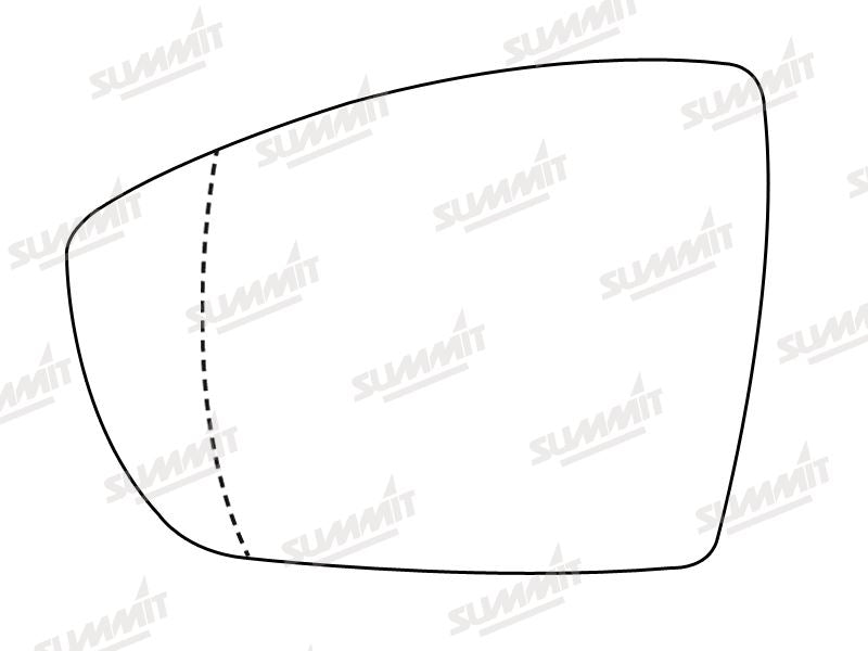 Summit Stick-On Standard Mirror Glass fits Ford Galaxy, S Max 06 on Kuga 08 on LHS Summit - Bars 4 Cars