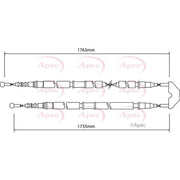 Apec Handbrake Cable Right Rear CAB1457
