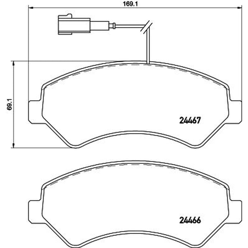 DON Front Brake Pad Set fits Citroën Relay III 2006-2023 2.0 2.2 3.0