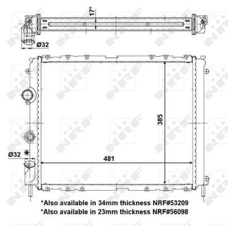 NRF Engine Radiator 56099