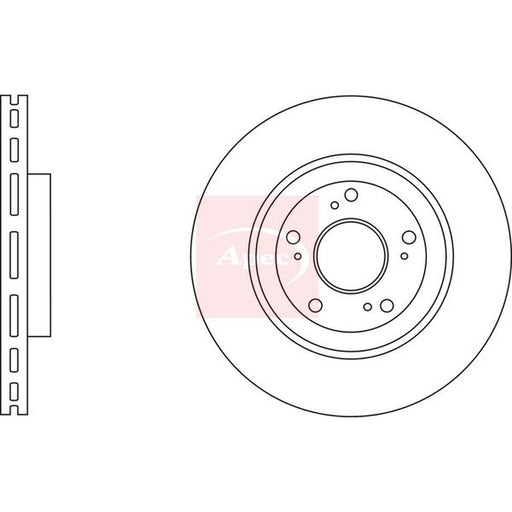 Apec 2 x Vented Brake Discs fits Honda Civic VIII 2006-2012 2.0