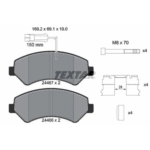Textar Front Brake Pad Set 2446703