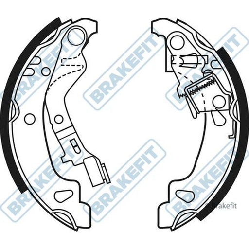 Apec Brake Shoe Set Axle Kit fits Fiat Punto 1999-2012 1.2 188.030 188.233