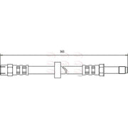 Apec Brake Hydraulic Hose Line Front fits Volvo S80 I 1998-2006 2.0 2.4 2.5 2.9