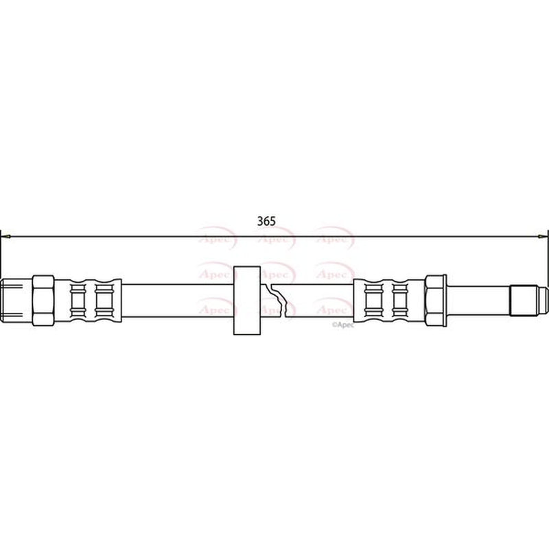 Apec Brake Hydraulic Hose Line Front fits Volvo S80 I 1998-2006 2.0 2.4 2.5 2.9