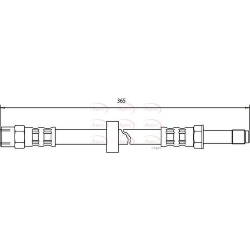 Apec Brake Hydraulic Hose Line Front fits Volvo S80 I 1998-2006 2.0 2.4 2.5 2.9