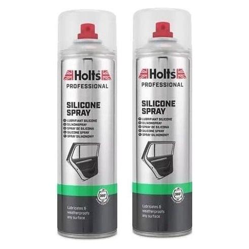 2x Holts Silicone Spray High Performance Lubricant Spray Eliminates Sticking 500ml Holts - NN4 Online 