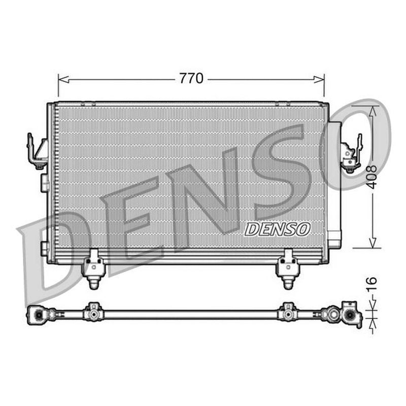 Denso Air Conditioning Condenser fits Toyota Rav 4 2000-2005 1.8 2.0