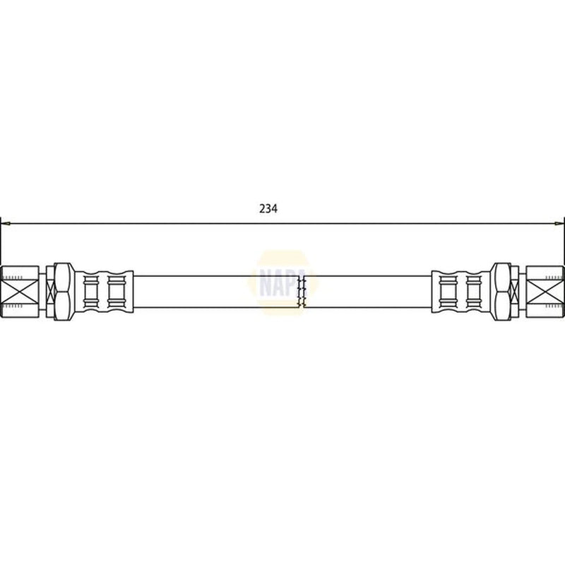NAPA Brake Hydraulic Hose Line Rear NBH1201