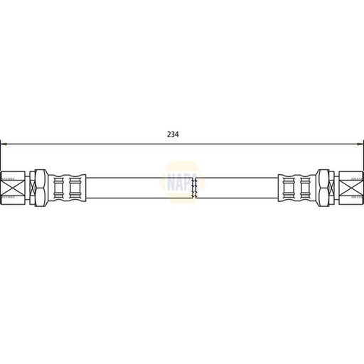 NAPA Brake Hydraulic Hose Line Rear NBH1201