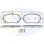 Comline 4 x Front Brake Pad Set fits Mercedes-Benz Gle 2018-2023