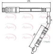 Apec Brake Hydraulic Hose Line Front Right HOS3265