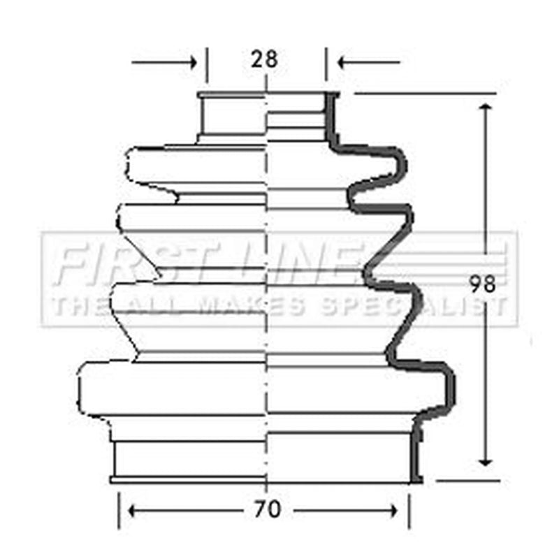 First Line Drive Shaft Bellow Kit Front Left fits Renault Laguna I 1993-2001 2.0