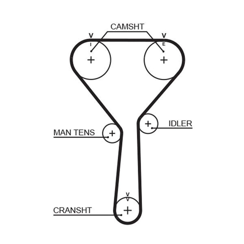 Gates Timing Belt Cambelt 154 Teeth fits Kia Carens I 2000-2006 1.8