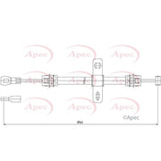 Apec Handbrake Cable Front fits Jeep Grand Cherokee 1999-2005 2.7 3.1 4.7