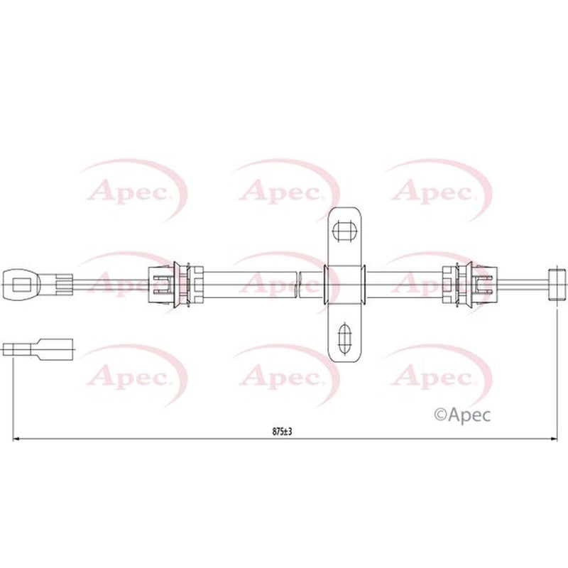 Apec Handbrake Cable Front fits Jeep Grand Cherokee 1999-2005 2.7 3.1 4.7