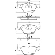 Brembo 4 x Front Brake Pad Set fits Mercedes-Benz E-Class 2003-2008