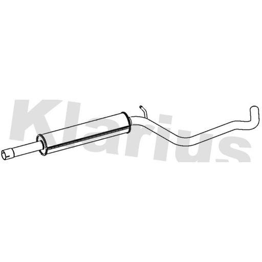 Klarius Box With Centre Pipe Centre fits Audi A3 2012-2020 1.4