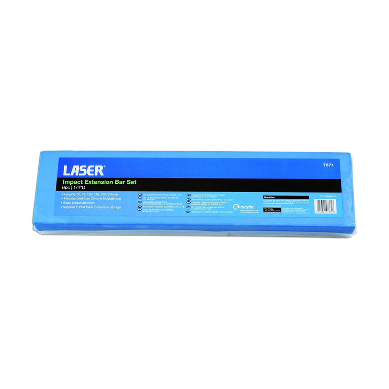 Laser Impact Extension Bar Set 1/4"D 6pc 7371 Laser - Dynamic Drive