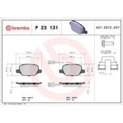 Brembo Front & Rear Pads fits Alfa Romeo Mito 2008-2018 0.9 1.4