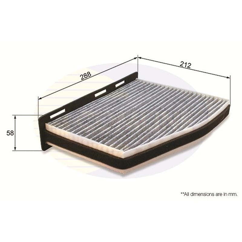 Comline Cabin Air Filter (Pollen Filter) fits Audi A3 2003-2013
