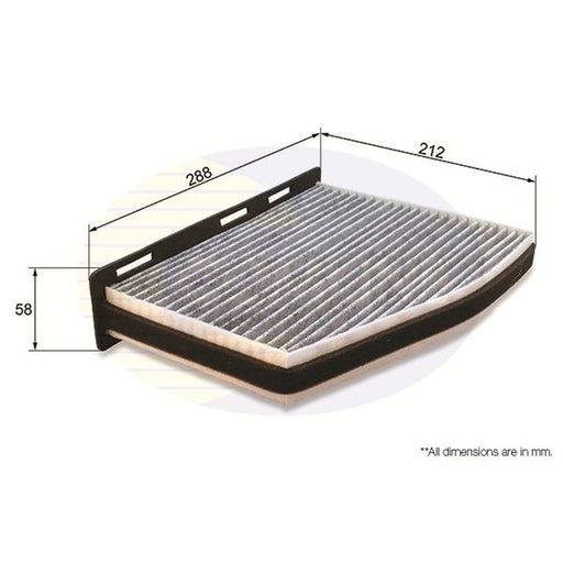 Comline Cabin Air Filter (Pollen Filter) fits Audi A3 2003-2013