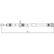 NAPA Brake Hydraulic Hose Line Front Left fits Nissan Pixo 2009 on 1.0