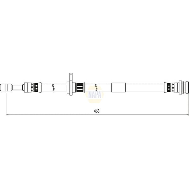 NAPA Brake Hydraulic Hose Line Front Left NBH1301