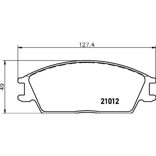 DON Front Brake Pad Set fits Honda Accord II 1983-1985 1.6 1.8