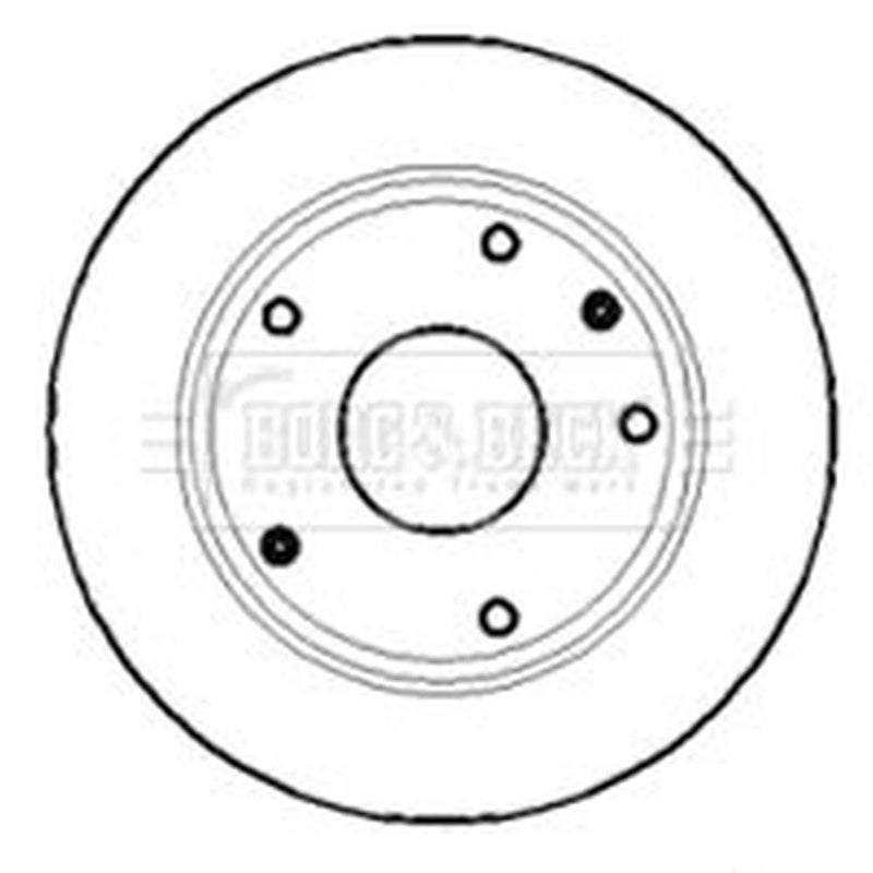 Borg & Beck 2 x Solid Brake Discs fits Daewoo Leganza 1997-2004 2.0 2.2