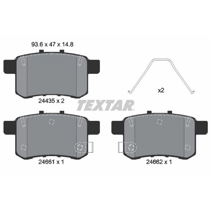 Textar Rear Brake Pad Set 2443501