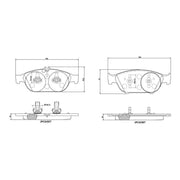Brembo Front Brake Pad Set fits Mercedes-Benz E-Class 2011-2016 207.373 207.473