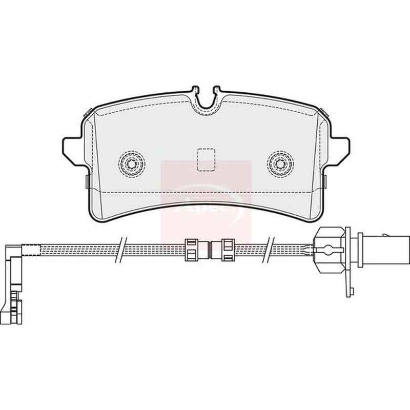 Apec Rear Brake Pad Set fits Audi A8 D4 2009-2018 2.0 3.0 4.0 4.2