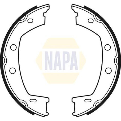 NAPA Parking Brake Shoe Set fits Land Rover Freelander 2 2006-2014 2.0 2.2 3.2